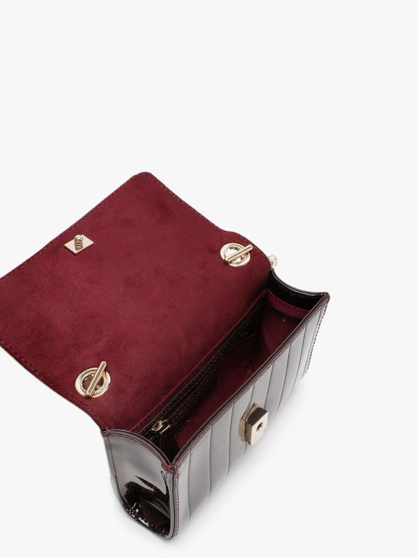 Bongo Twiss Burgundy Patent Pochette Bag