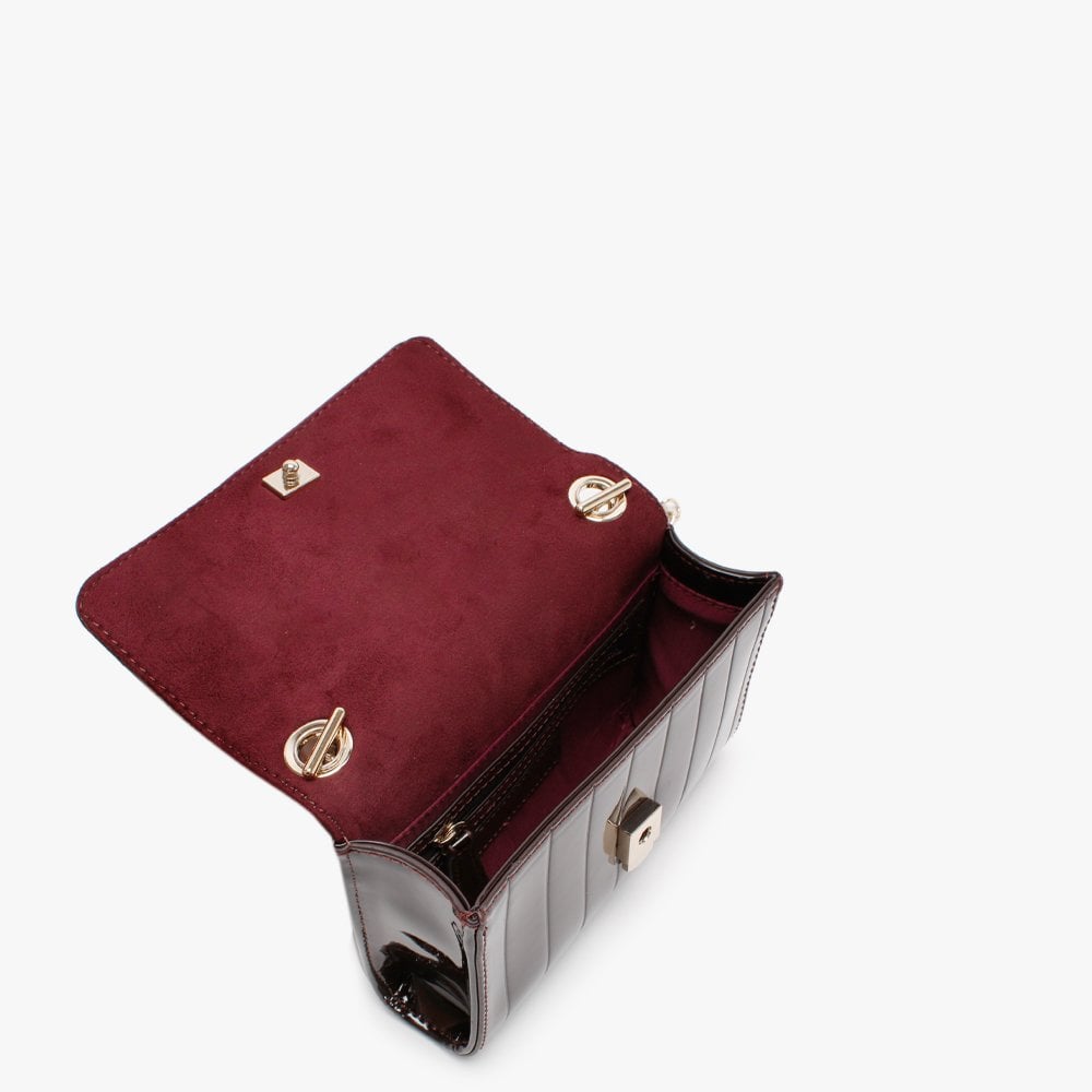 Bongo Twiss Burgundy Patent Pochette Bag