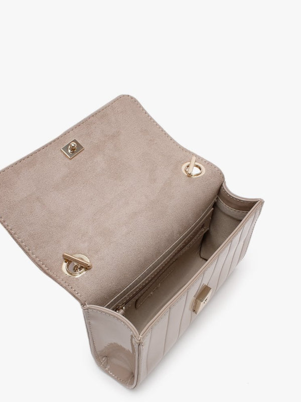 Bongo Twiss Taupe Patent Pochette Bag