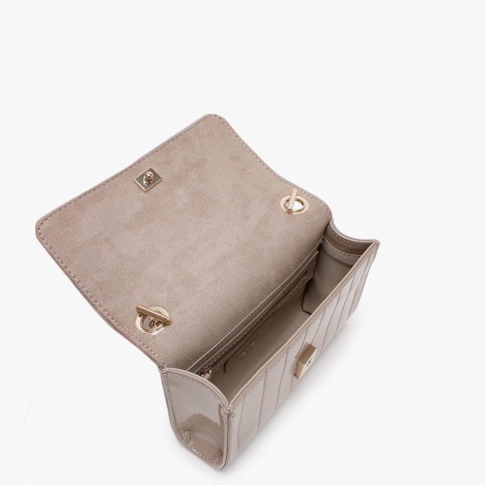 Bongo Twiss Taupe Patent Pochette Bag