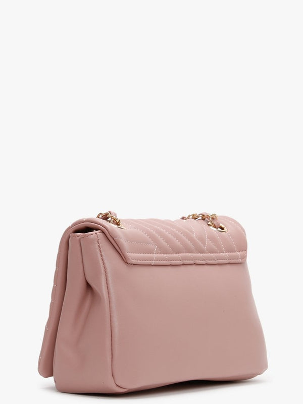 Signoria Pink Quilted Shoulder Bag