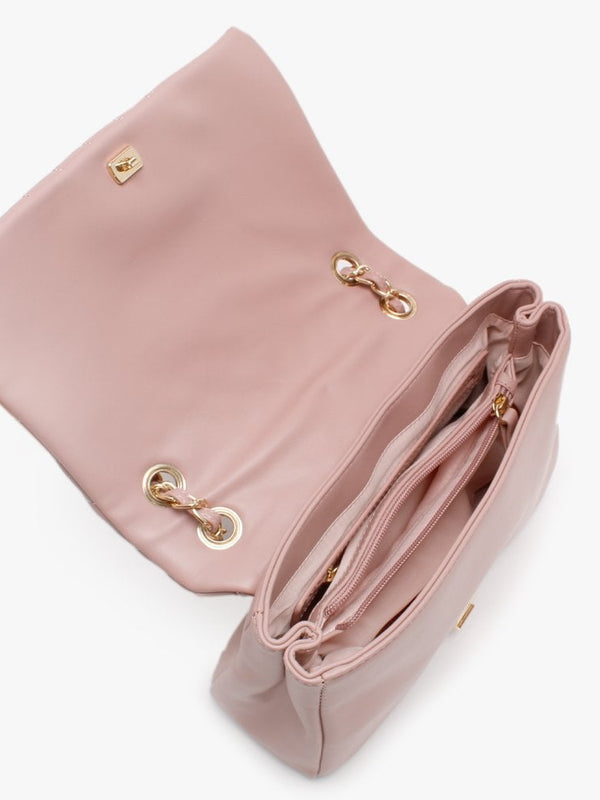 Signoria Pink Quilted Shoulder Bag