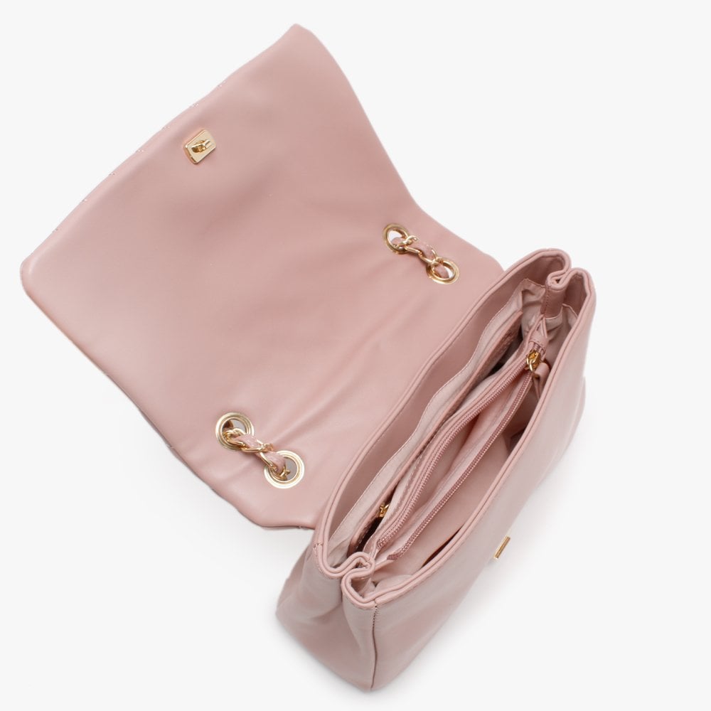 Signoria Pink Quilted Shoulder Bag