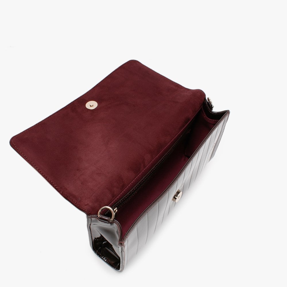 Bongo Burgundy Patent Pochette Bag