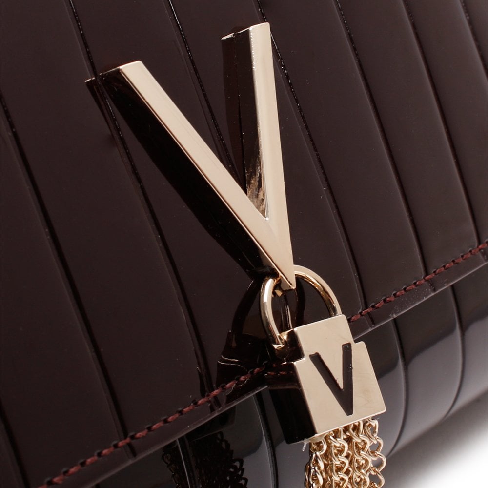 Bongo Burgundy Patent Pochette Bag