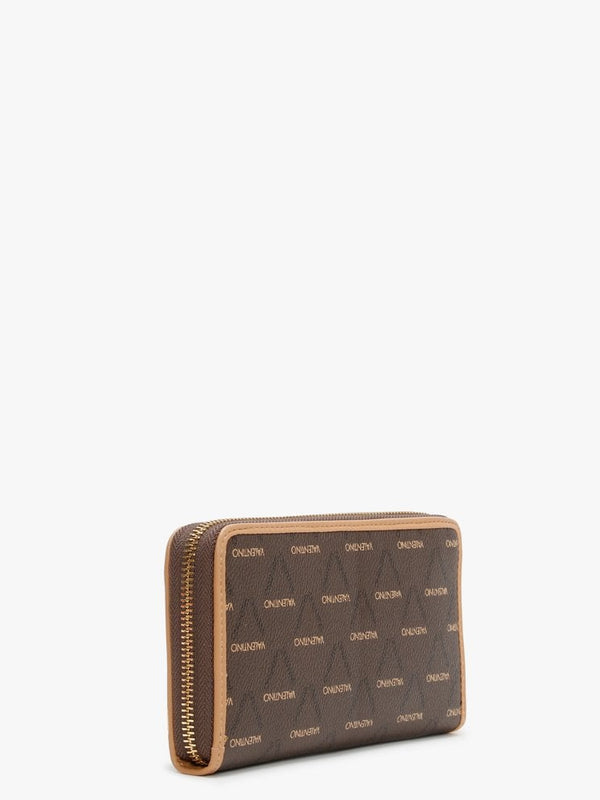 Liuto Repeat Logo Cuoio Zip Around Wallet