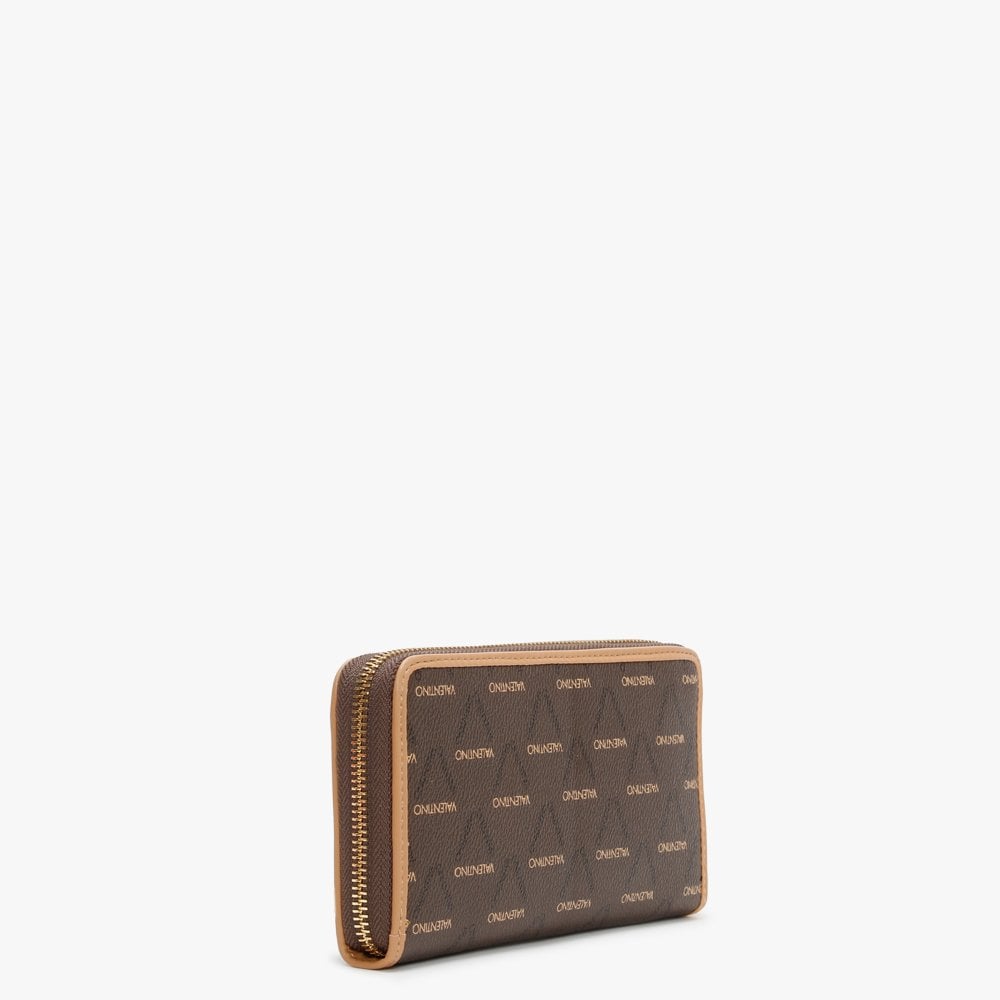 Liuto Repeat Logo Cuoio Zip Around Wallet