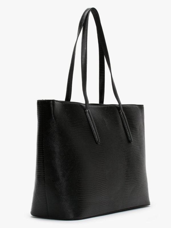 Kensington Black Reptile Tote Bag