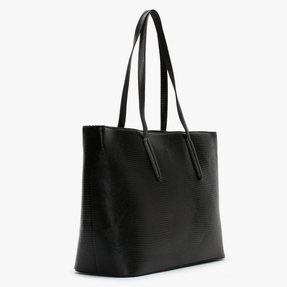 Kensington Black Reptile Tote Bag