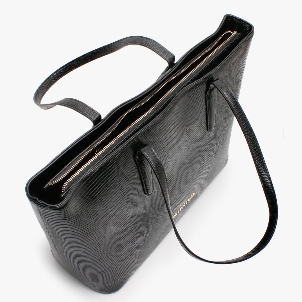 Kensington Black Reptile Tote Bag