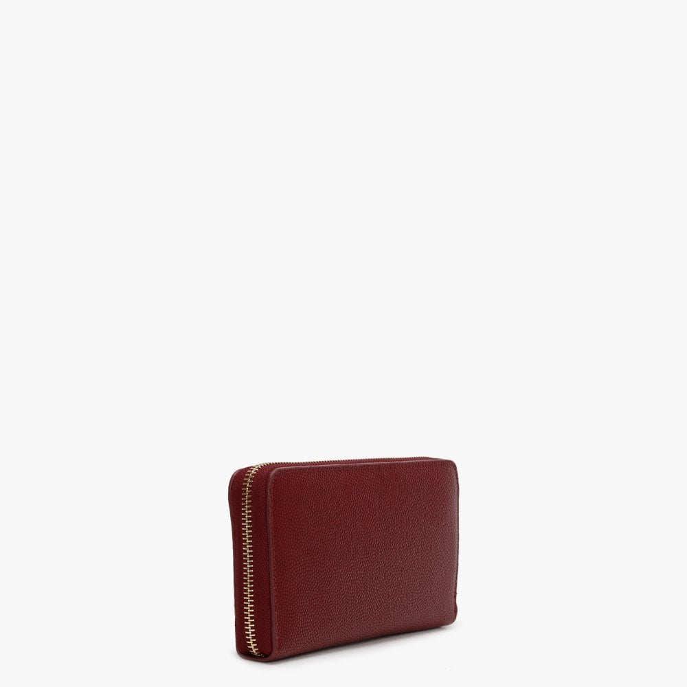 Divina Burgundy Zip Around Wallet