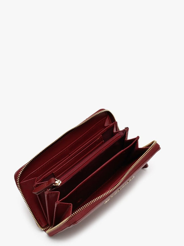 Divina Burgundy Zip Around Wallet