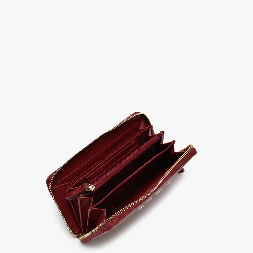 Divina Burgundy Zip Around Wallet