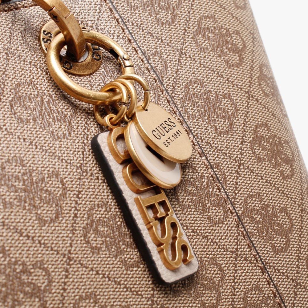 Noelle Repeat Logo Latte Tote Bag