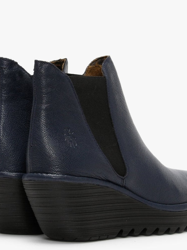 Woss Ocean Leather Wedge Ankle Boots
