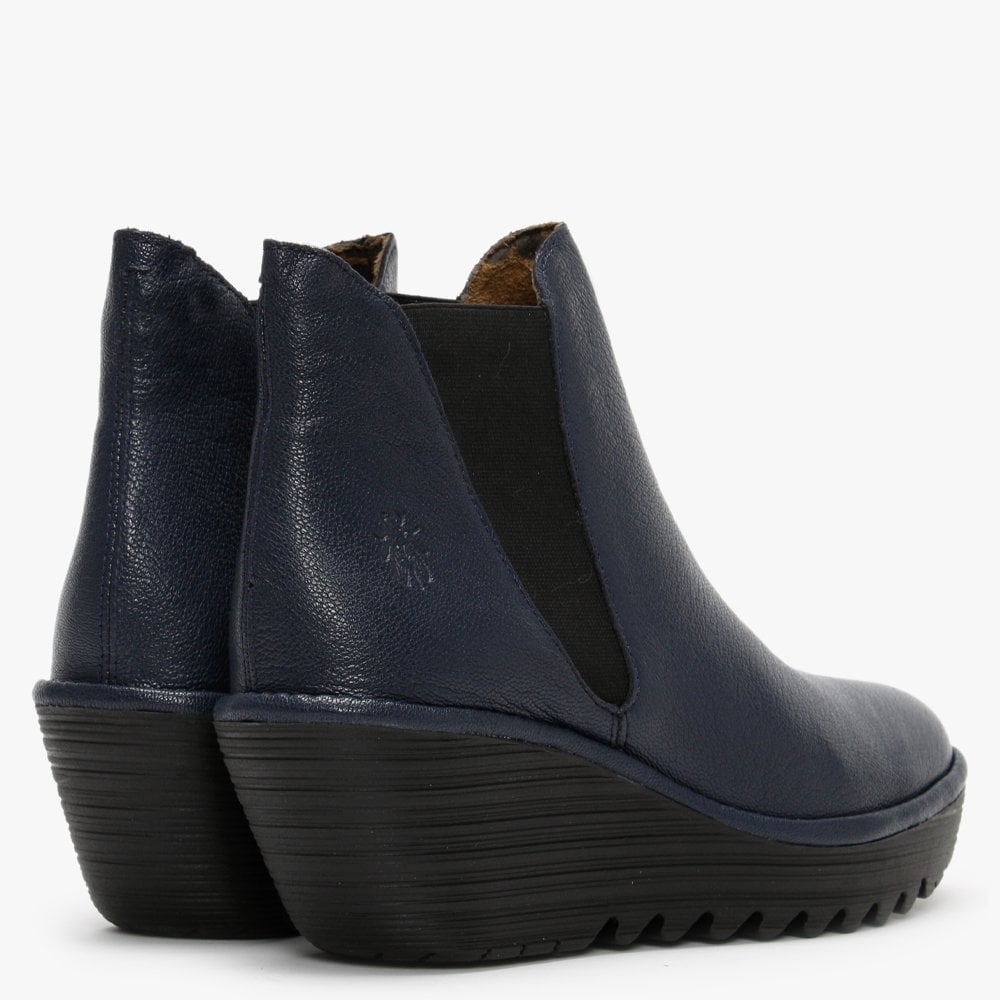 Woss Ocean Leather Wedge Ankle Boots