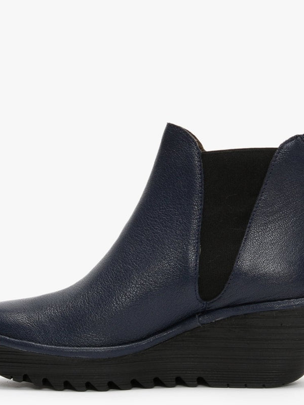 Woss Ocean Leather Wedge Ankle Boots