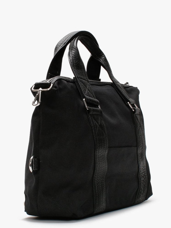 Luca Canvas Black Slouchy Bag