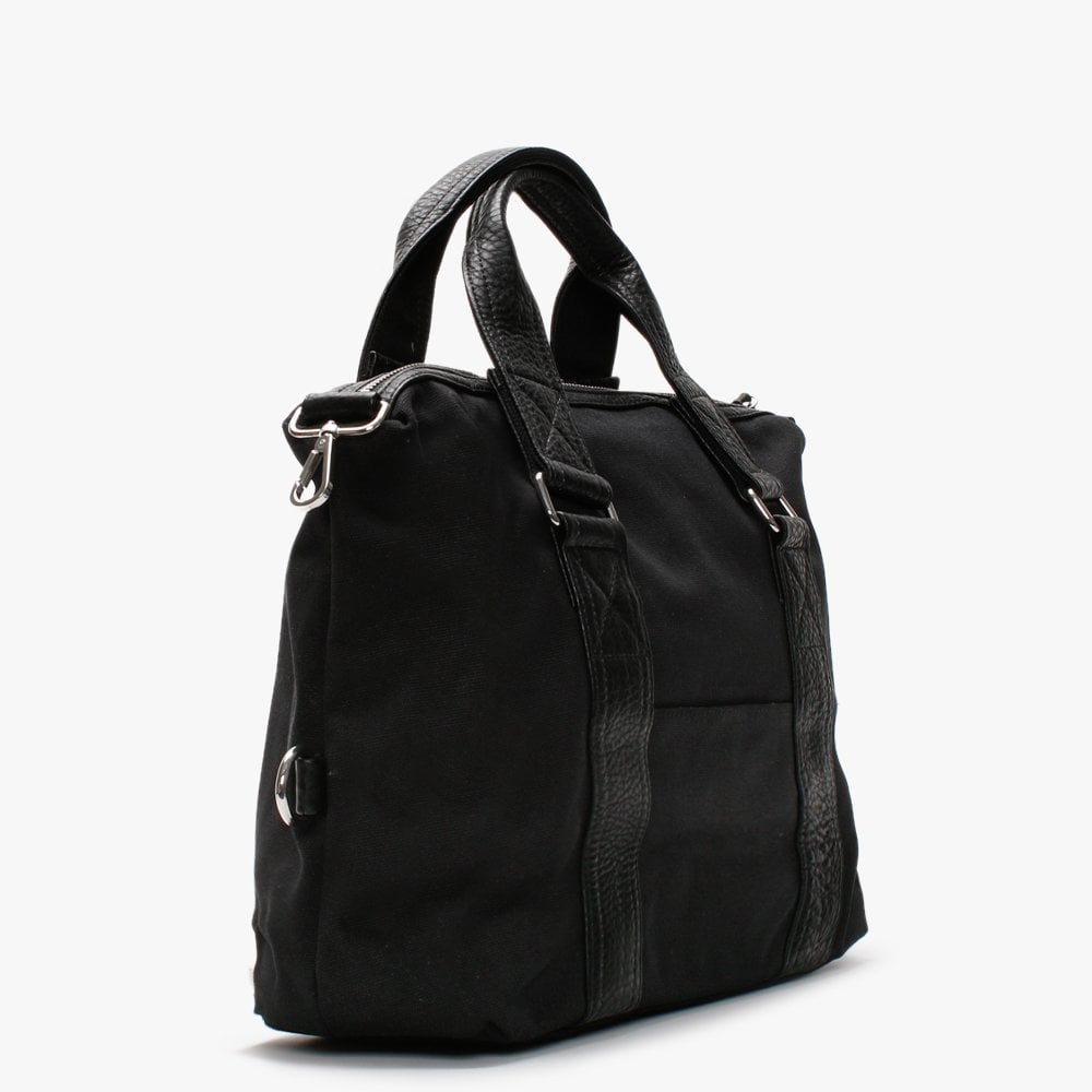 Luca Canvas Black Slouchy Bag