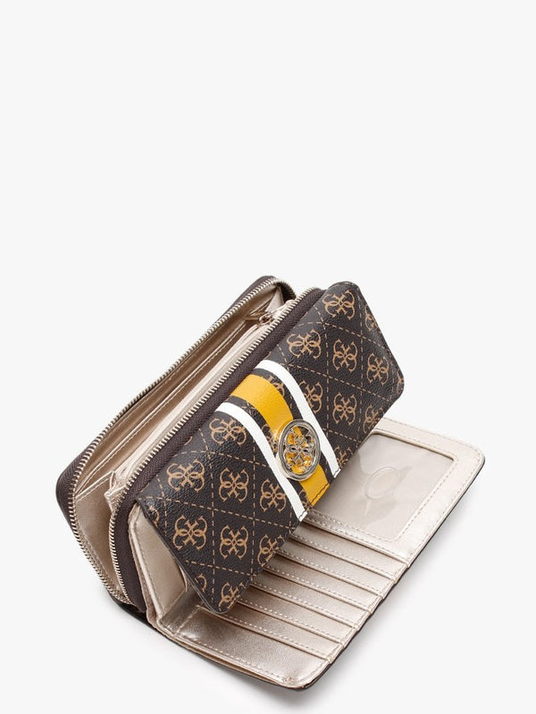Jensen Brown Logo Organiser Clutch Wallet