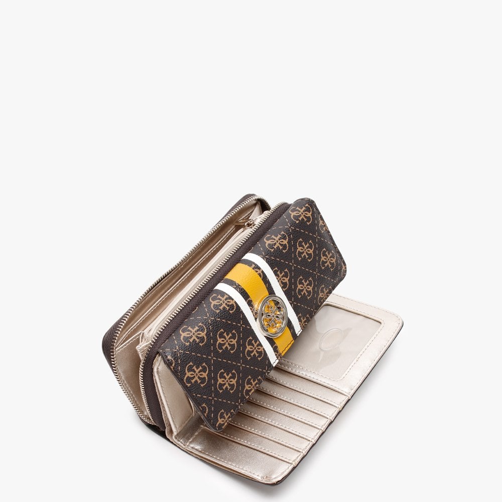 Jensen Brown Logo Organiser Clutch Wallet
