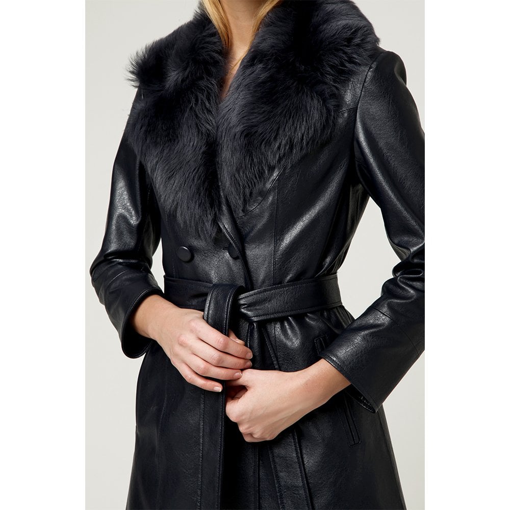 Camille Navy Toscana Collar Trench Coat