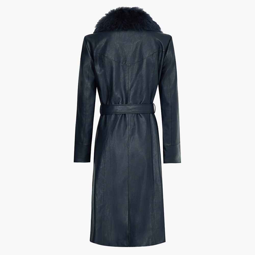 Camille Navy Toscana Collar Trench Coat