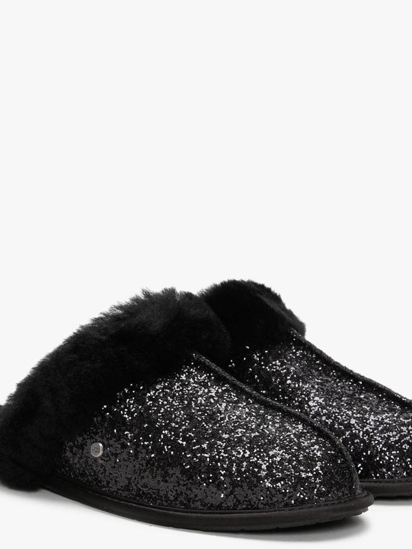 Scuffette II Cosmos Black Glitter Slippers