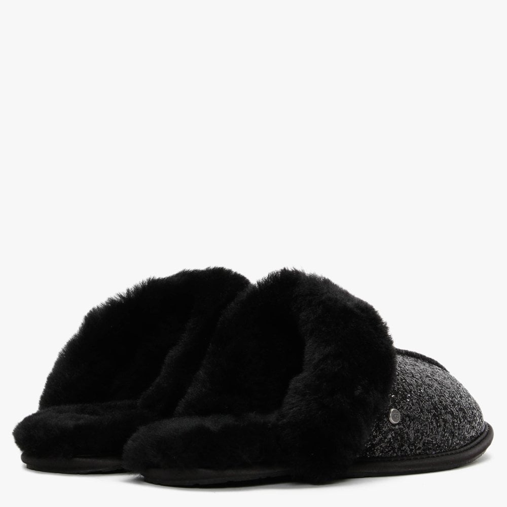 Scuffette II Cosmos Black Glitter Slippers