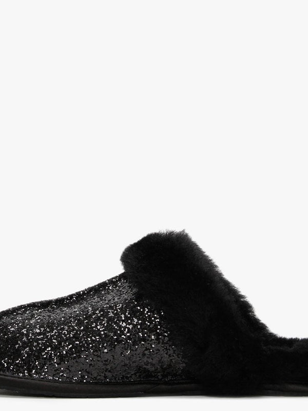 Scuffette II Cosmos Black Glitter Slippers