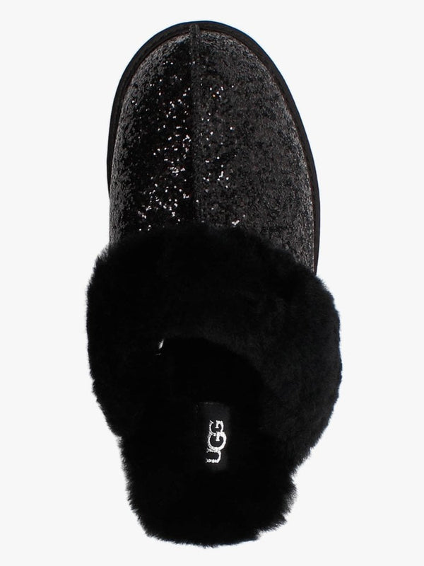 Scuffette II Cosmos Black Glitter Slippers