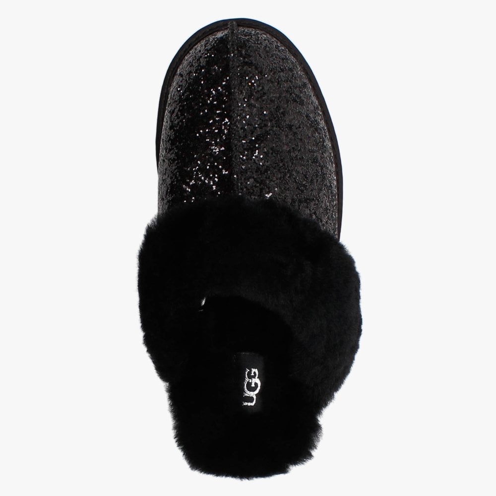 Scuffette II Cosmos Black Glitter Slippers