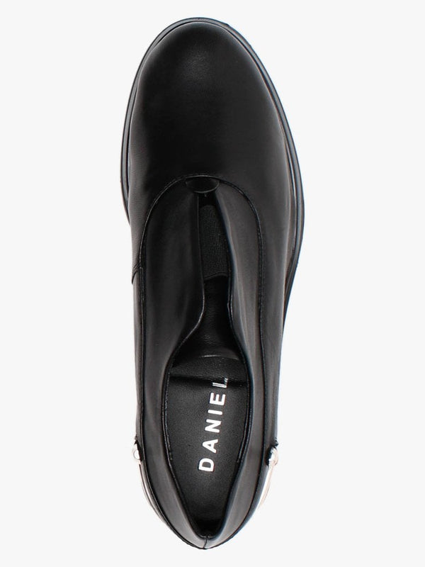 Reko Black Leather Loafers