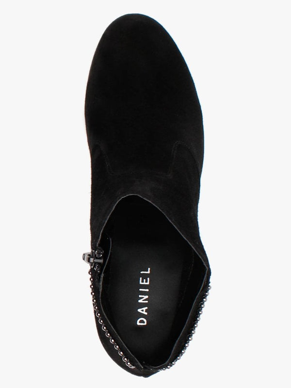 Lupos Black Suede Studded Ankle Boots