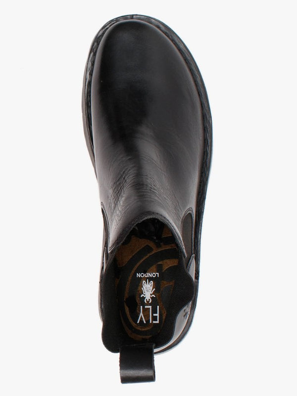 Raya Black Leather Chelsea Boots