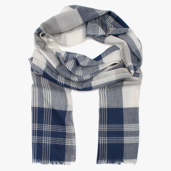 Grey Check Scarf