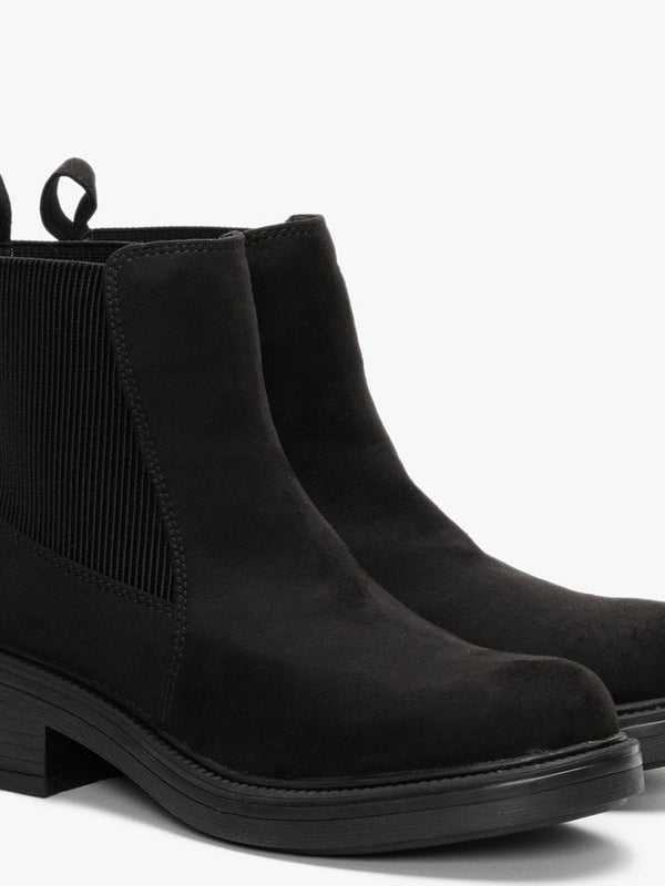 Runk Black Suedette Chelsea Boots