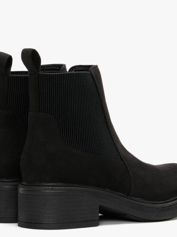 Runk Black Suedette Chelsea Boots
