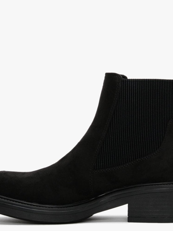 Runk Black Suedette Chelsea Boots