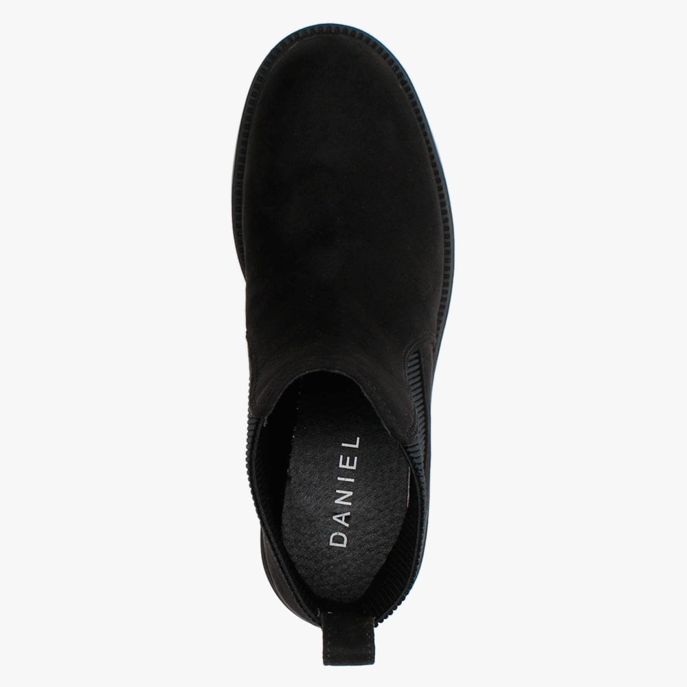 Runk Black Suedette Chelsea Boots