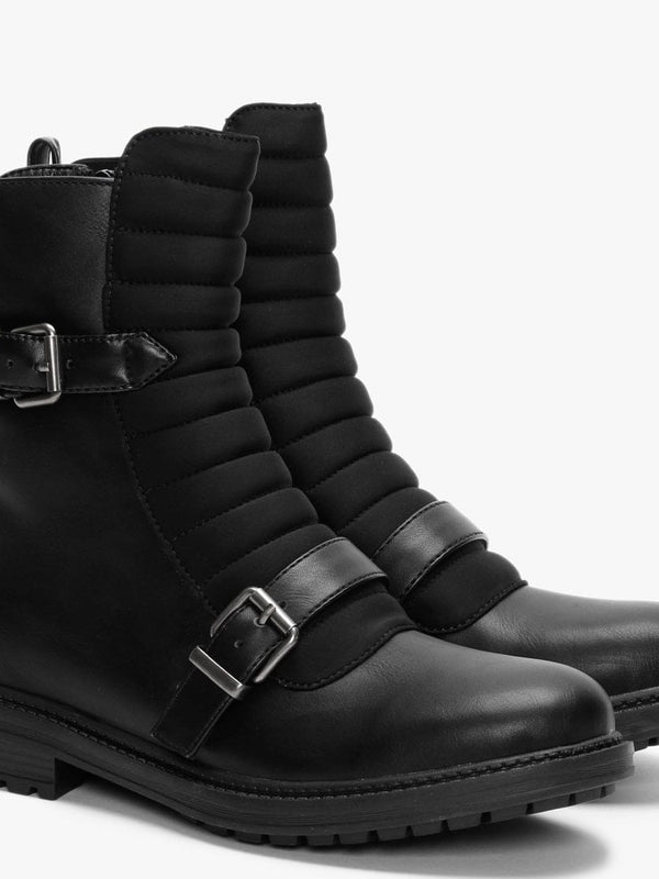 Ribby Black Biker Boots