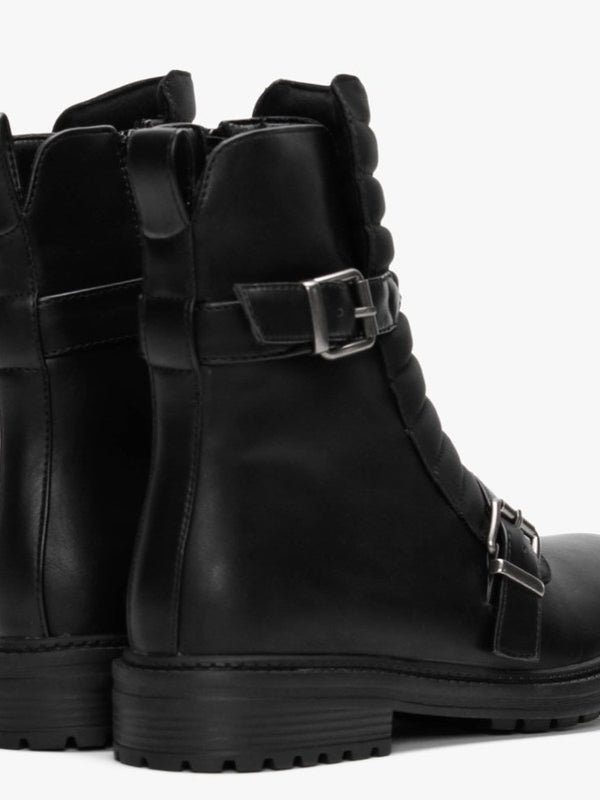 Ribby Black Biker Boots