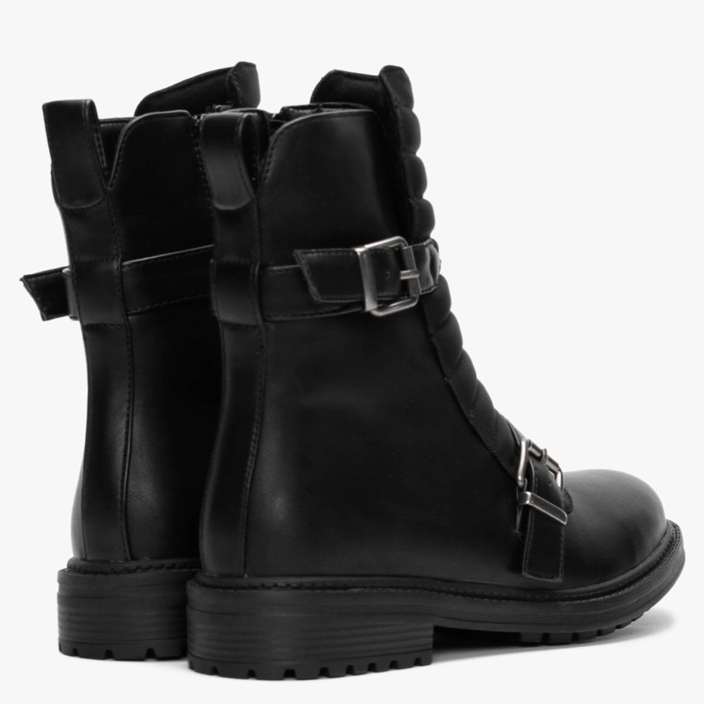 Ribby Black Biker Boots