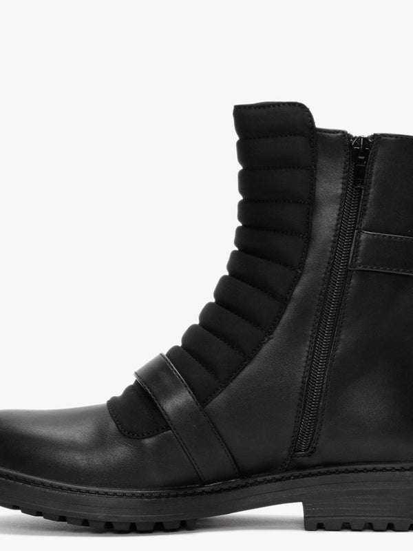 Ribby Black Biker Boots