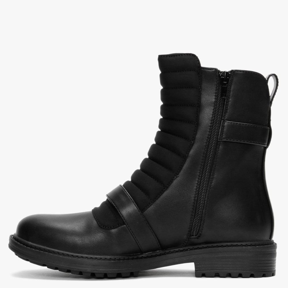 Ribby Black Biker Boots