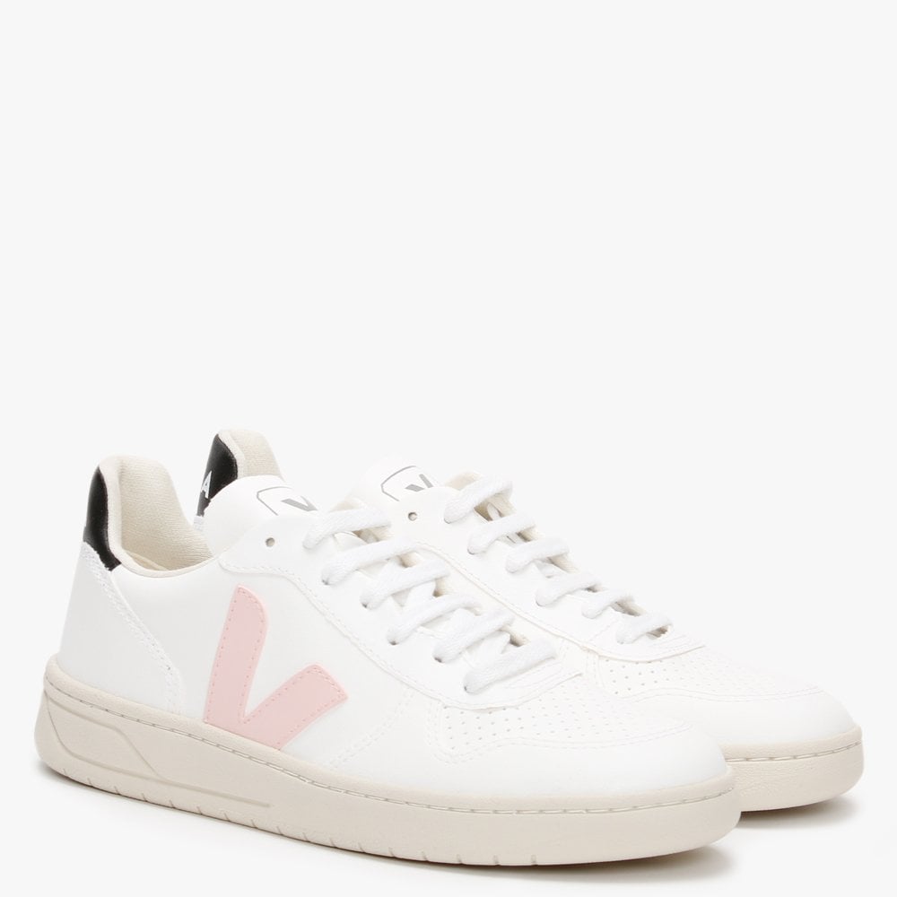 V-10 CWL Vegan White Petale Black Trainers