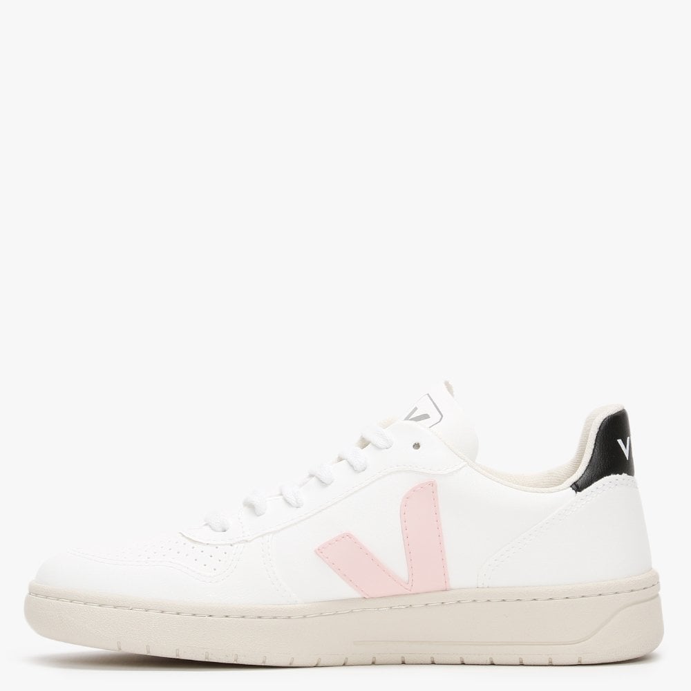 V-10 CWL Vegan White Petale Black Trainers