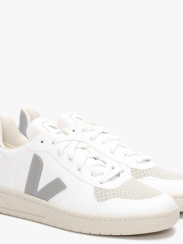 V-10 CWL Vegan White Oxford Grey Trainers