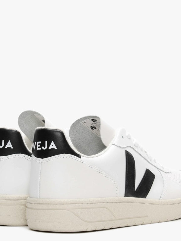 Men’s V-10 Leather Extra White Black Trainers