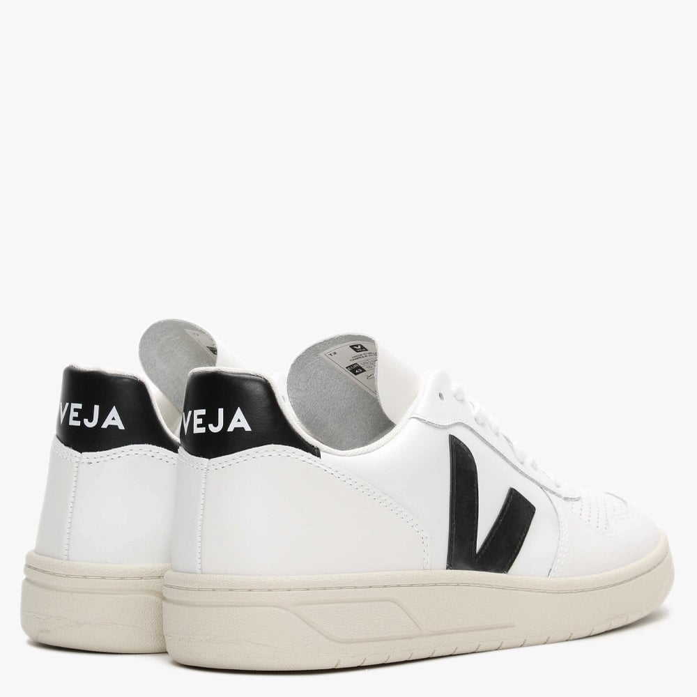 Men’s V-10 Leather Extra White Black Trainers